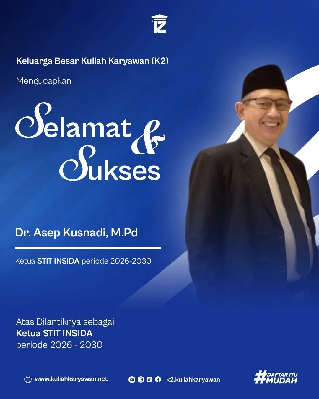 Resmi Dilantik Dr. Asep Kusnadi, M.Pd Nahkodai STIT INSIDA Periode 2026-2030